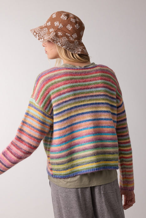 Rainbow Knit Yarn Sweater