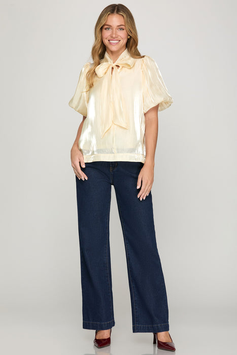 Shiny Bow Top