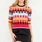 CHECKERED KNIT TOP