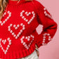 POM POM HEART SWEATER