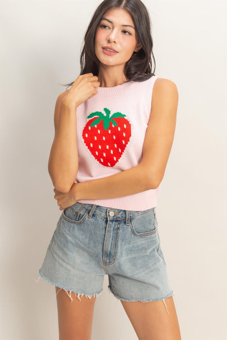 Knit Strawberry Vest