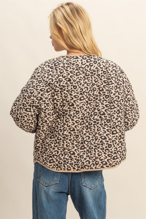 Animal Print Quilted Jacket