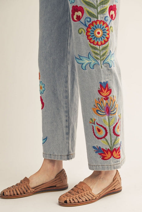 Embroidered Jean
