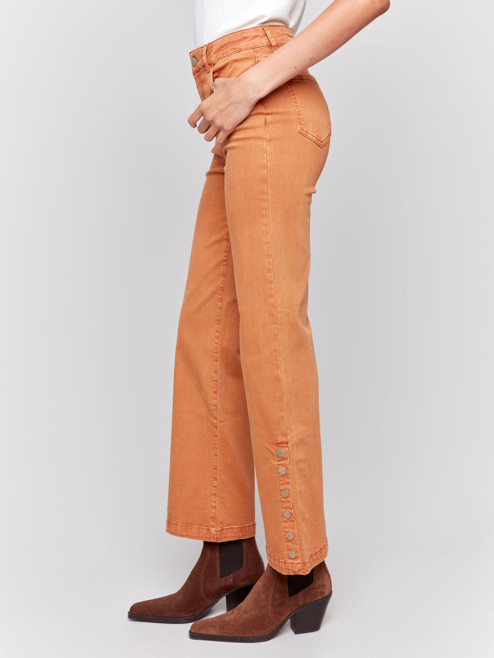 FLARE LEG PANT SIDE BUTTON