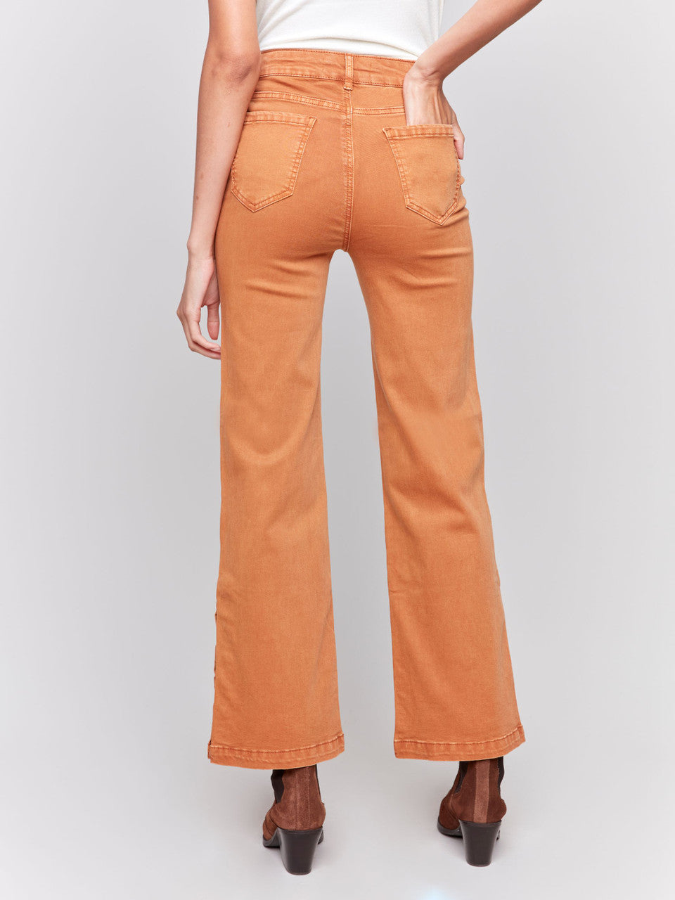 FLARE LEG PANT SIDE BUTTON