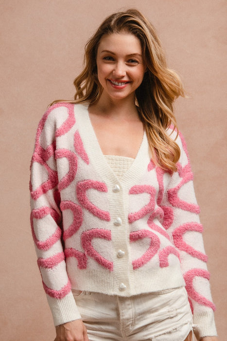 Textured Heart Cardigan