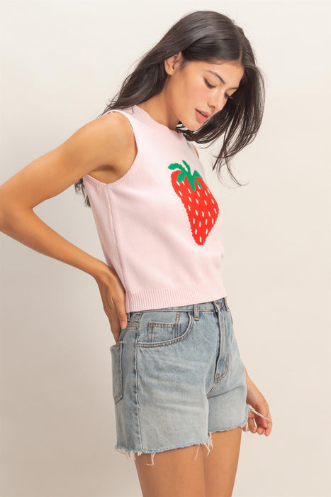 Knit Strawberry Vest