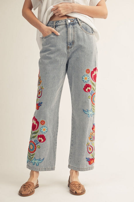 Embroidered Jean