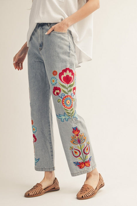 Embroidered Jean
