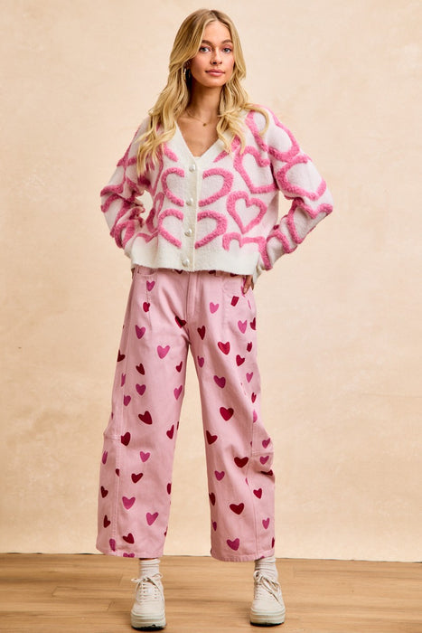 Textured Heart Cardigan