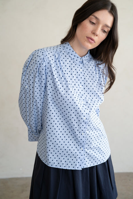 Polka Dot Button Up Blouse