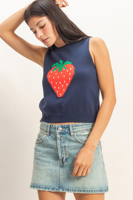 Knit Strawberry Vest