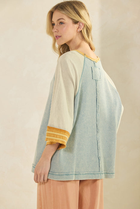 Boho Waffle Knit Top