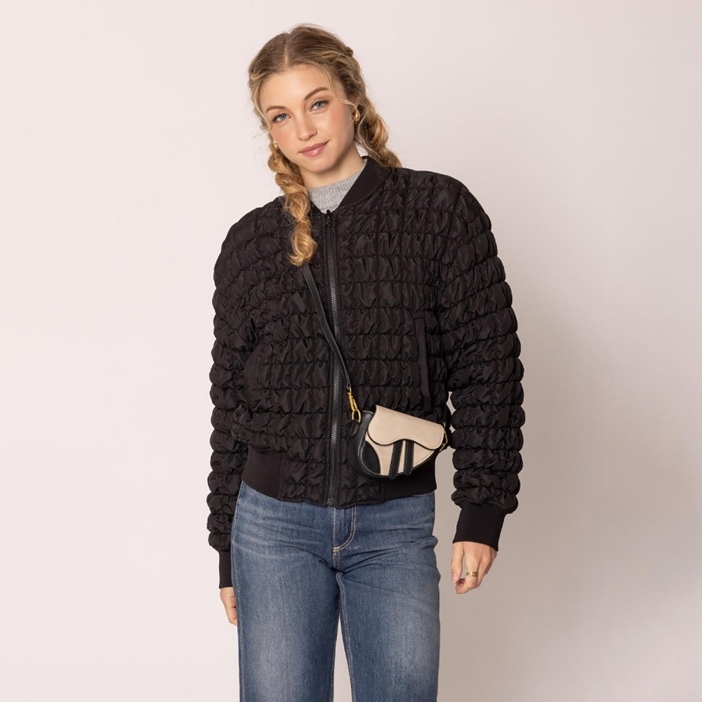 QUILTED BOMBER JACKET