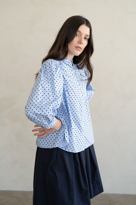 Polka Dot Button Up Blouse