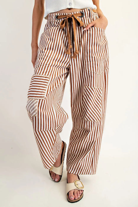 Striped Barrel Pant