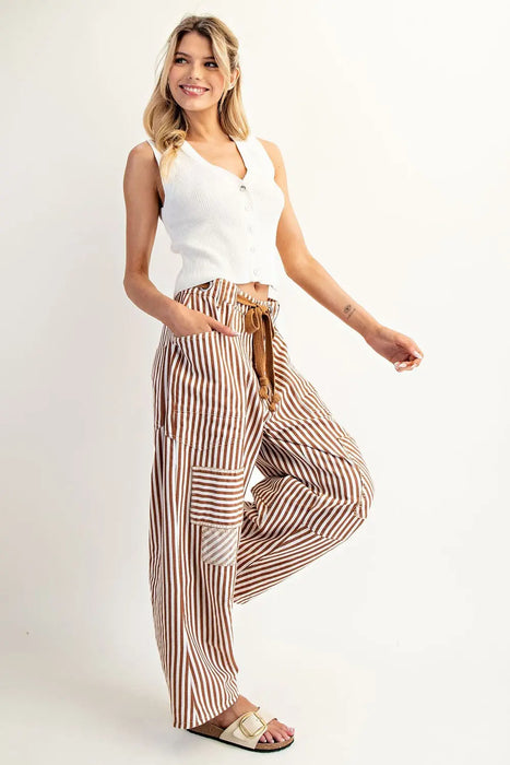 Striped Barrel Pant