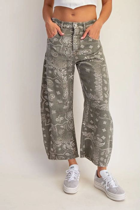 Paisley Print Jeans