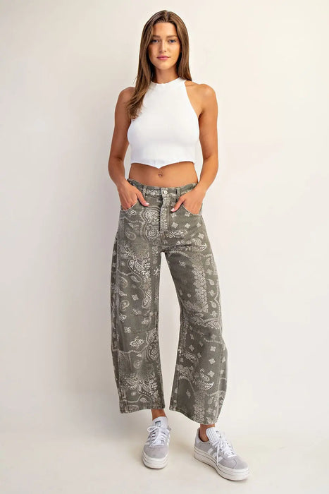 Paisley Print Jeans