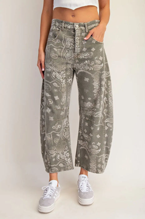 Paisley Print Jeans