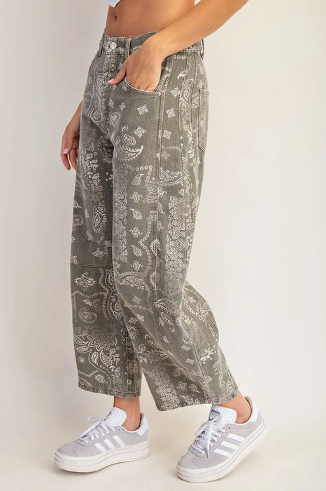 Paisley Print Jeans