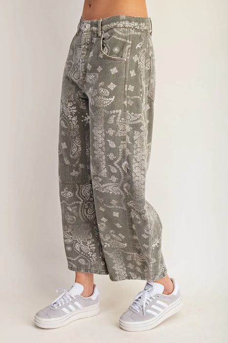 Paisley Print Jeans