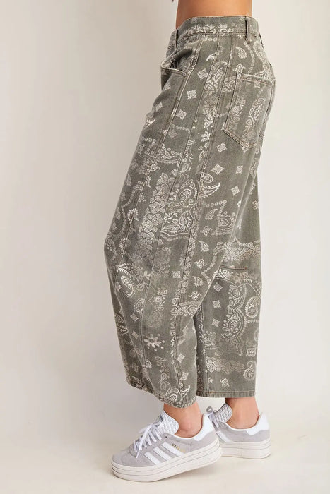 Paisley Print Jeans