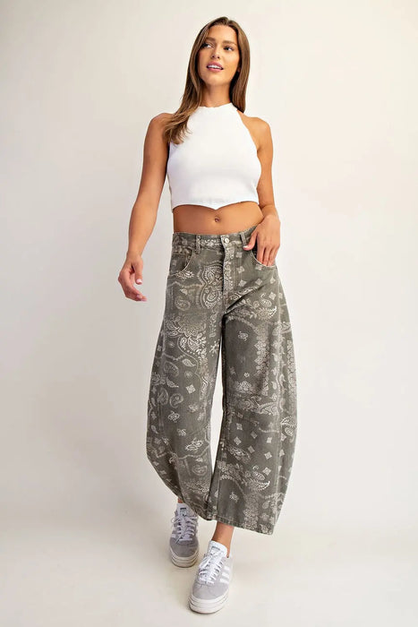 Paisley Print Jeans