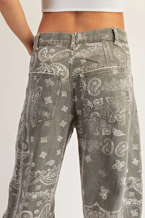 Paisley Print Jeans