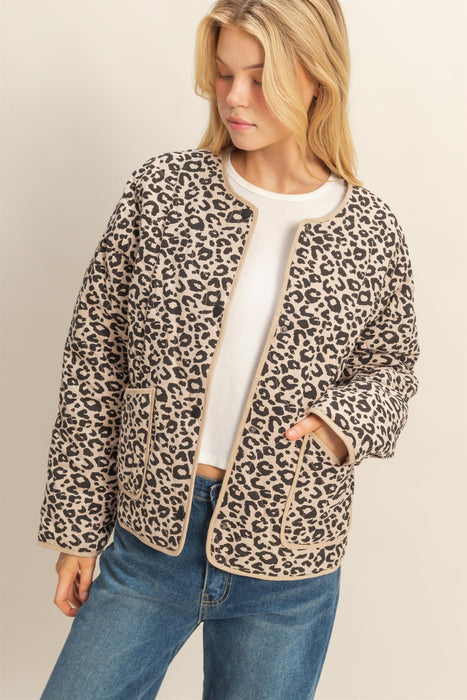 Animal Print Quilted Jacket