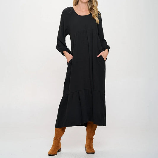 HEIDI TIERED MIDI DRESS