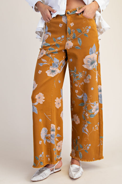 Flower Printed Pants
