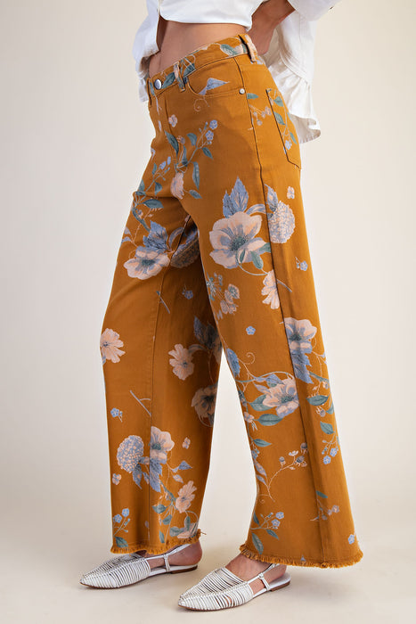 Flower Printed Pants