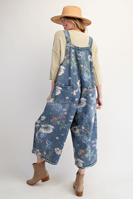 Flower Print Overall
