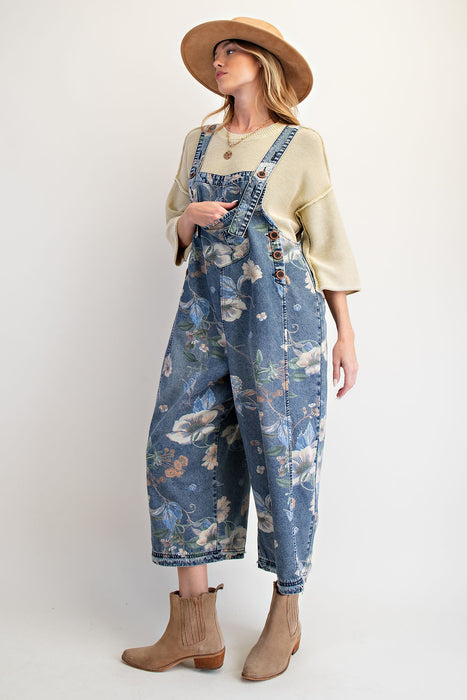 Flower Print Overall