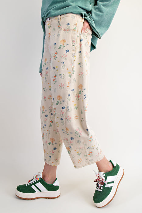 Floral Print Wide Leg Pant