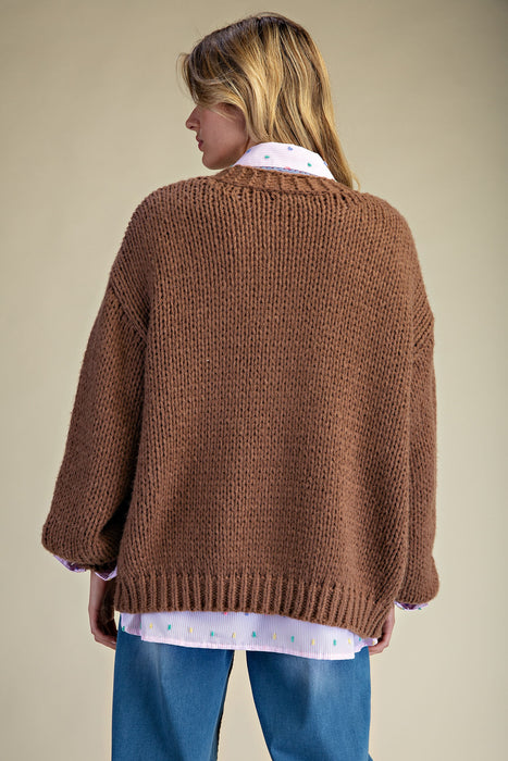 Flower Embroidery Detail Cardigan