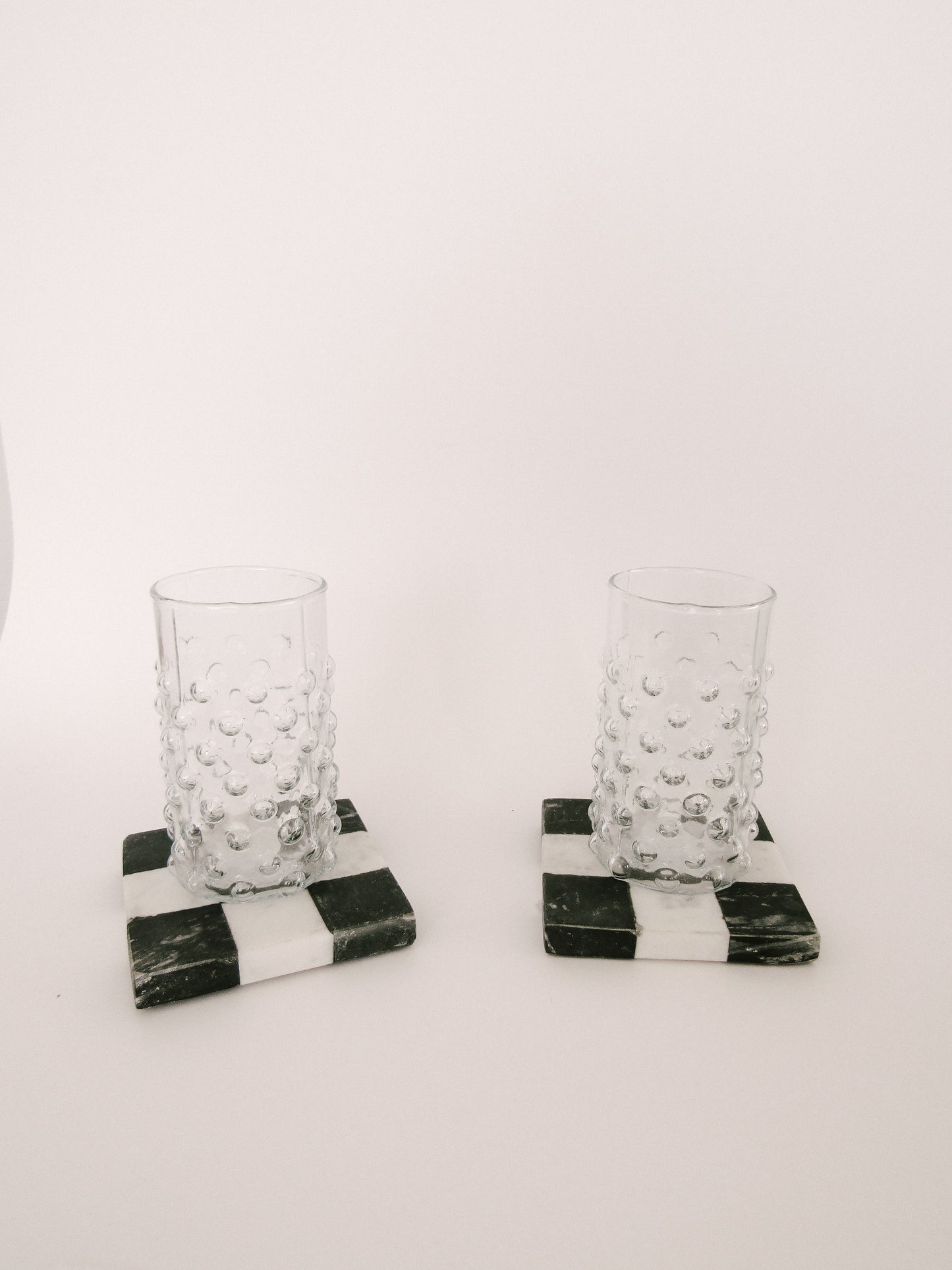 SQUARE CHECKERED COASTER SET