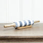 MARBLE STRIPED ROLLING PIN W/ MANGO WOOD HANDLES