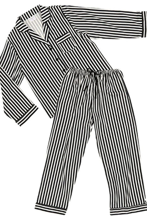 Black & White Striped PJ Set Size Small