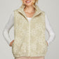 HIGH NECK ZIP UP TEDDY BEAR VEST