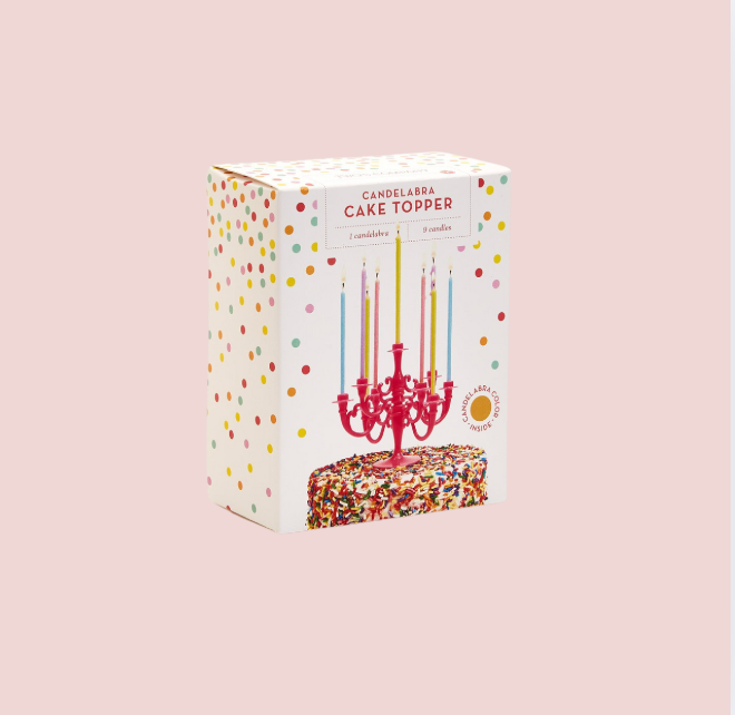 Candelabra Cake topper w/candles