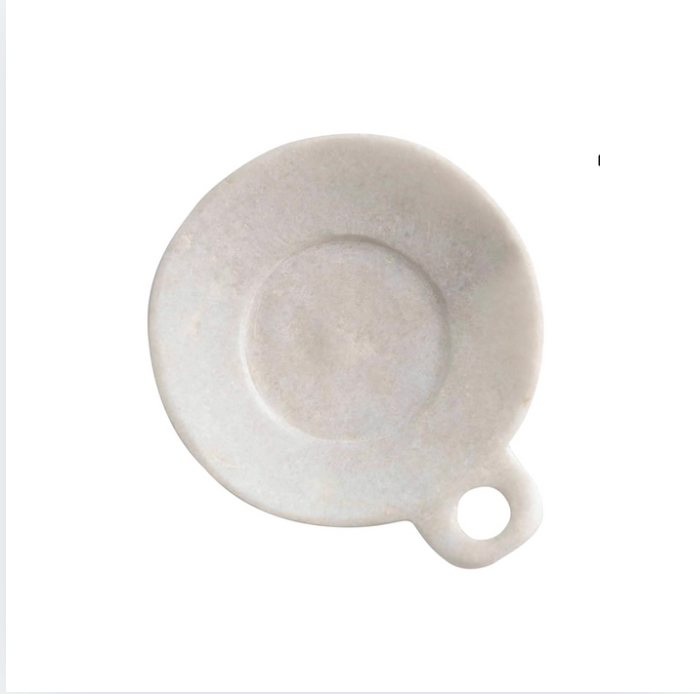 Hand Crafted Marble Dish W/ Handle