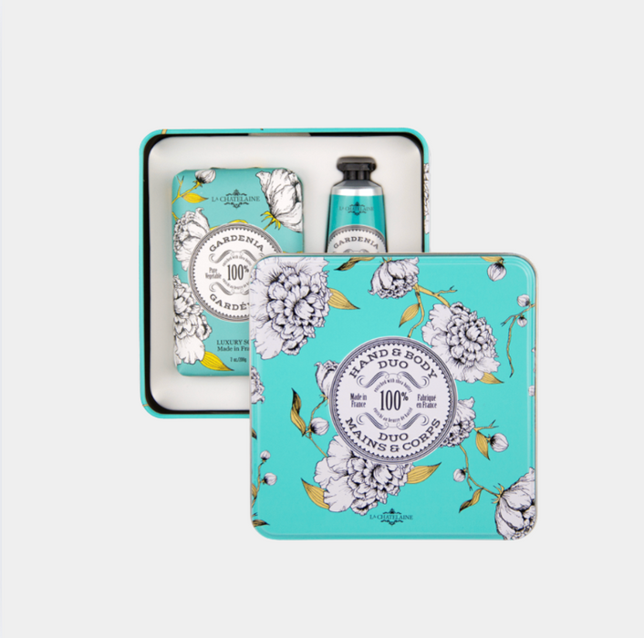 La Chatelaine Tin Gift Duo Gardenia