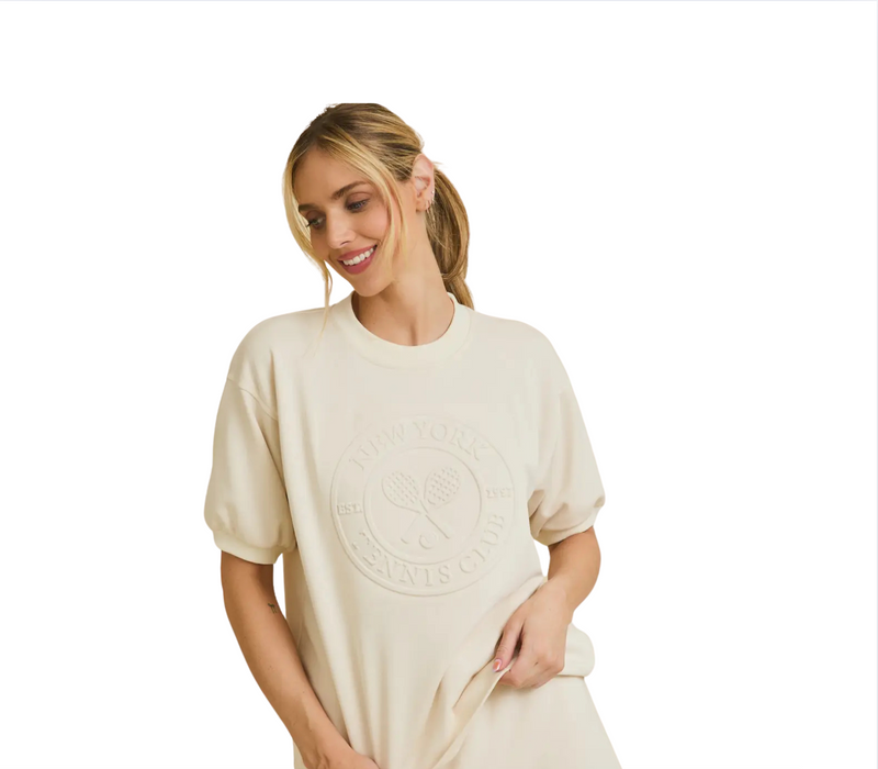 NY Tennis Sweatshirt Cream