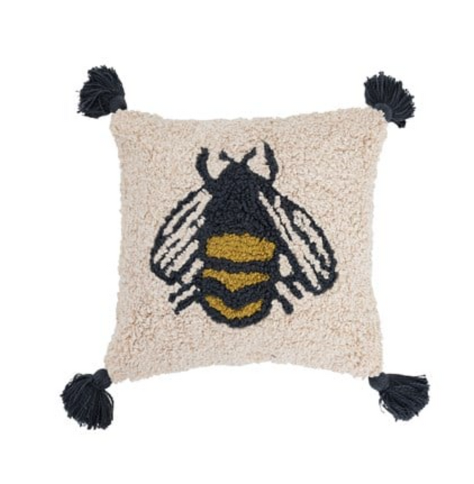 Tufted Bee Pillow 16" Square