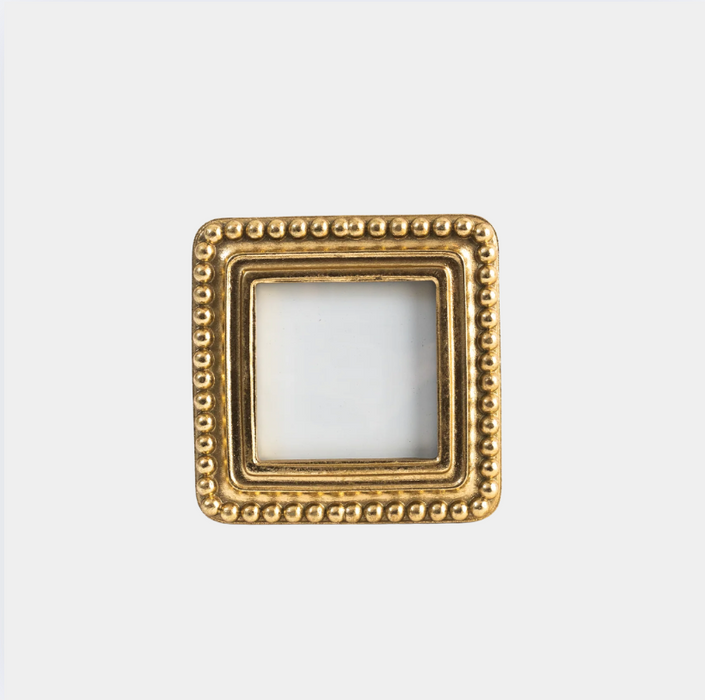 Gold Beaded Textured Frame small square