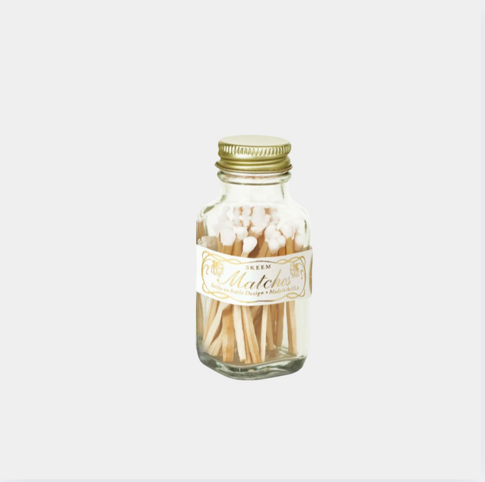Apothecary Match Bottle white gold mini