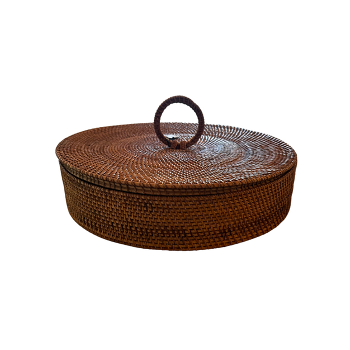 Handwoven Rottan Container 5 Sections