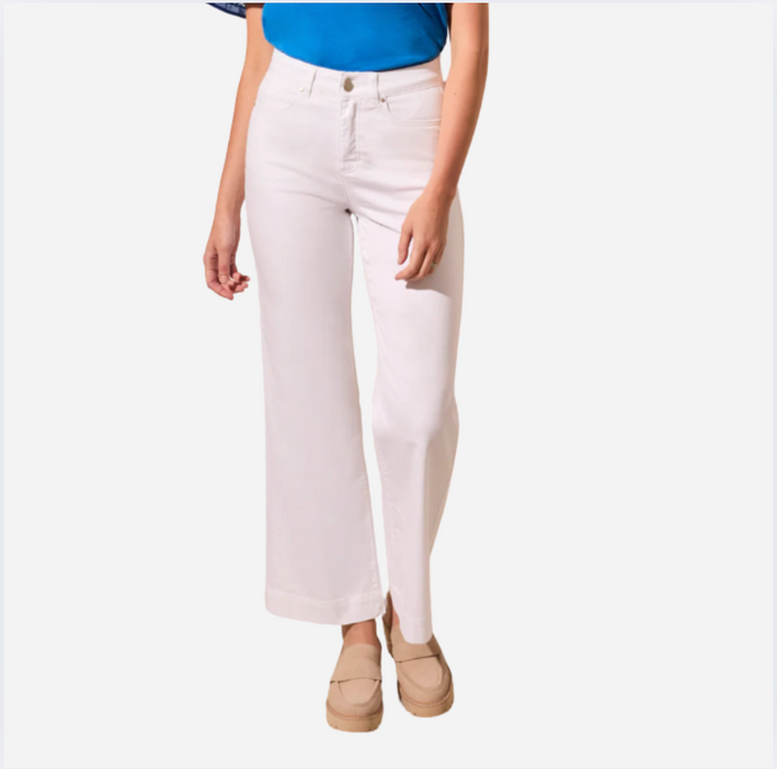 Fly Front 5 Pocket Pant white